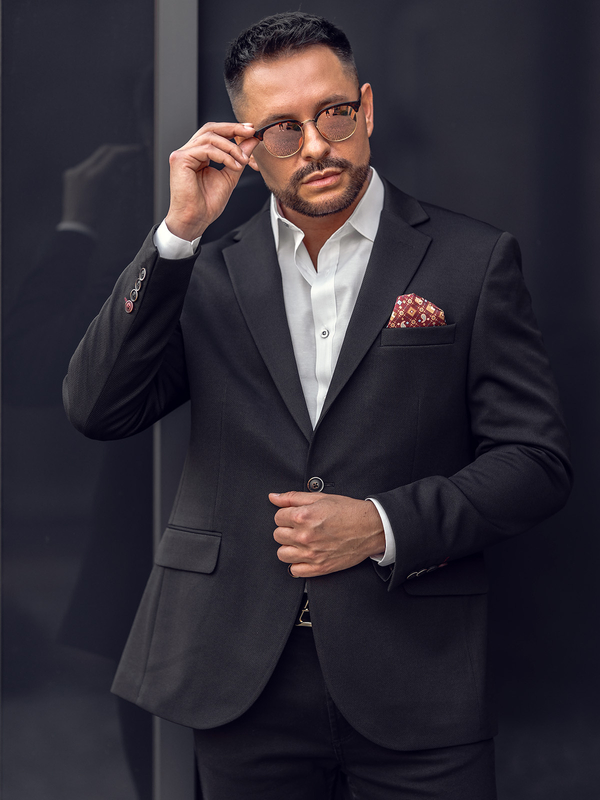 Herr Casual Kavaj Svart Bolf 24401