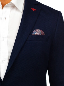 Herr Elegant Kavaj Marinblå Bolf 02