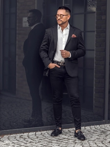 Herr Casual Kavaj Svart Bolf 24401