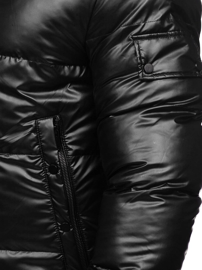 Herr Quiltad Vinterjacka Svart Bolf EX2125