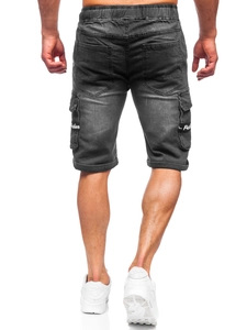 Herr Jeansshorts Svart Bolf K15008-2