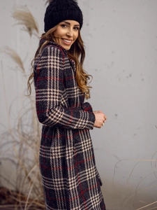 Dam Lång Varm Vinterkappa med bälte Grafitgrå Bolf OMDL011