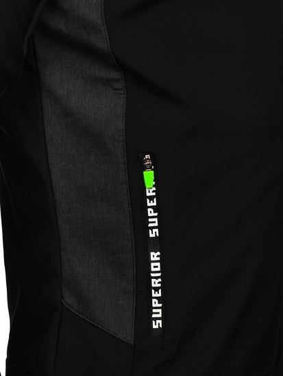 Herr Lättviktsjacka i Softshell Svart Bolf HM188