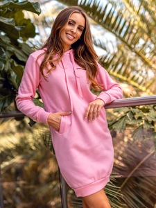 Dam Lång Huvtröja Ljusrosa Bolf YS10005