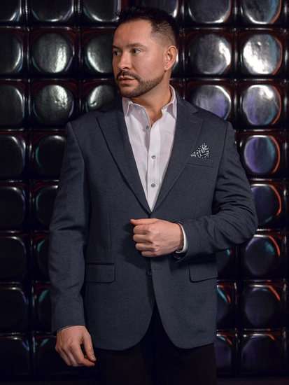 Herr Casual Kavaj Marinblå Bolf 24401-1