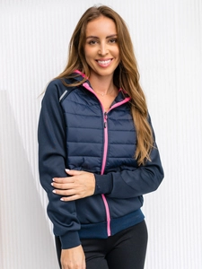 Dam Lättviktsjacka med huva Marinblå Bolf KSW4009A1