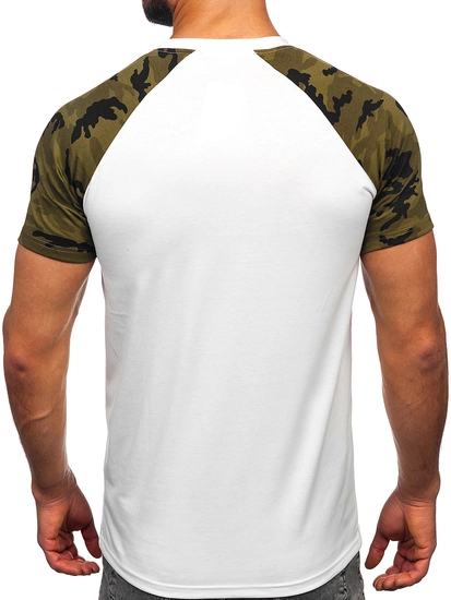 Herr T-shirt Vit-Camo Bolf 8T82