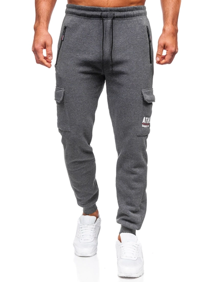 Herr Cargosweatpants Joggers Antracitgrå Bolf JX6028