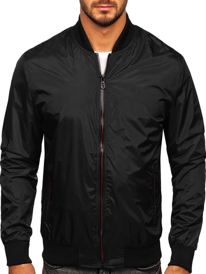 Herr Lättviktsjacka bombermodell Svart Bolf 7116