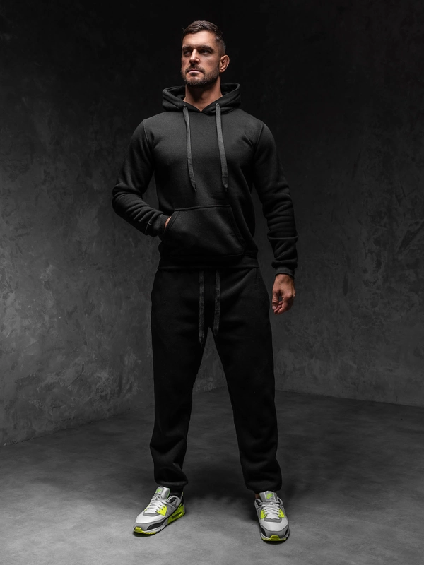 Herr Träningsoverall med huva Svart Bolf D012A1