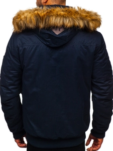 Herr Vinterjacka Marinblå Bolf 1778