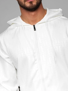 Herr Träningsoverall med huva Vit Bolf 3A161