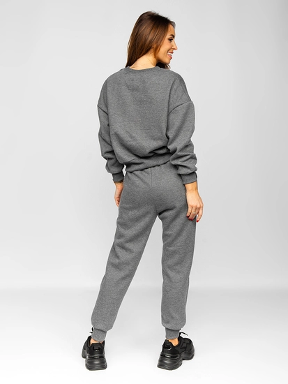 Dam 2-delad Träningsoverall Oversize Grafitgrå Bolf 8C71