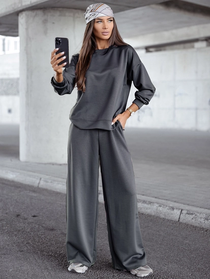 Dam 2-delad Träningsoverall och smör Grafitgrå Bolf 821111