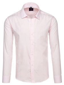 Herr Elegant Långärmad Skjorta Rosa Bolf TS100