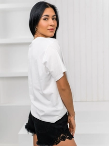 Dam T-shirt med tryck Vit Bolf 96T650