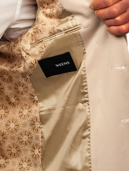 Herr Elegant Kavaj Beige Bolf 022