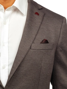 Herr Elegant Kavaj Mörk Brun Bolf 024