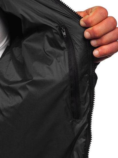 Herr Lättviktsjacka med dold huva Svart Bolf 5M3102