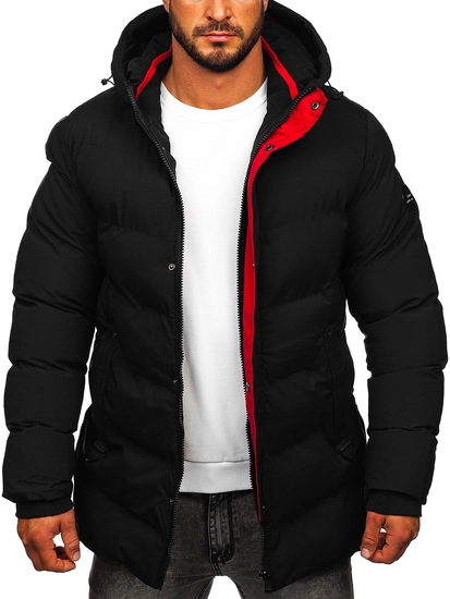 Herr Quiltad Vinterjacka Svart Bolf 7330