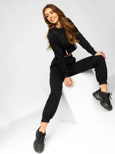 Dam 2-delad Oversize Träningsoverall Bolf Svart 8C78A1