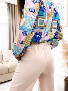 Dam Byxor med Bell Bottoms Ecru Bolf 8158