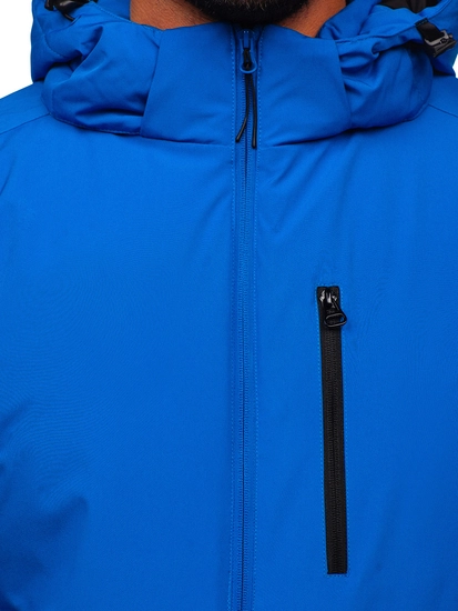 Herr Sportig Vinterjacka Blå Bolf HH011