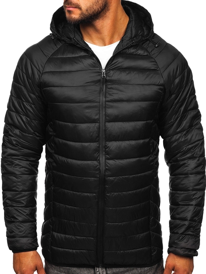 Herr Quiltad Lättviktsjacka Svart Bolf 58M13021