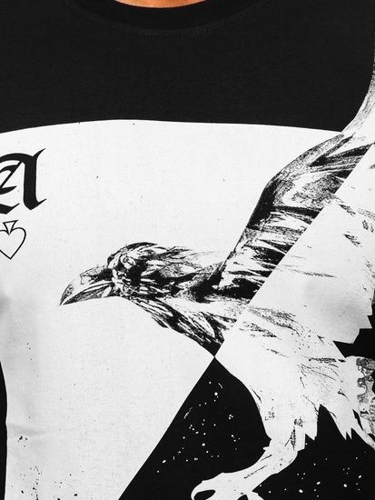 Herr Långärmad Top med tryck Svart Bolf 146741