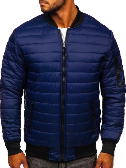 Herr Vadderad Lättviktsjacka Bomber Marinblå Bolf MY-02