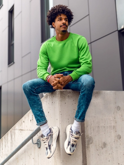 Herr Sweatshirt Ljusgrön Bolf 2001A