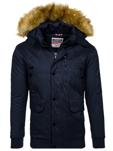 Herr Vinterjacka Marinblå Bolf 1778