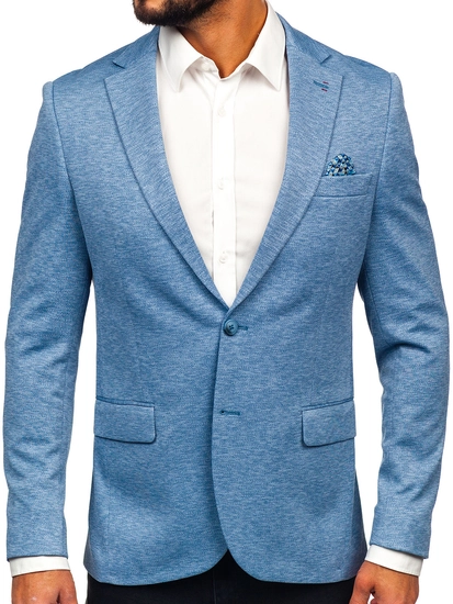 Herr Casual Kavaj Blå Bolf 24401