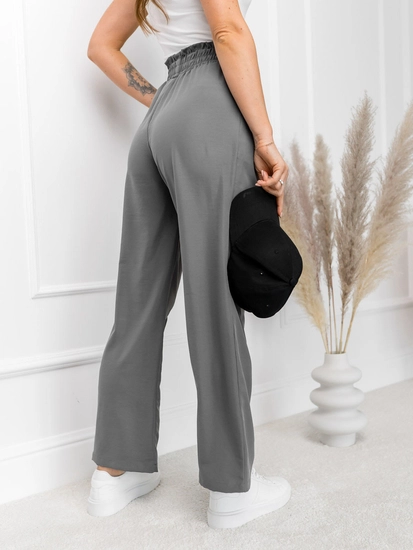 Dam Wide Leg Byxor Grafitgrå Bolf W7865