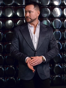 Herr Kavaj i sammet Marinblå Bolf 24410