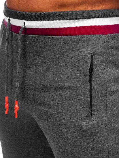 Herr Sweatpants Grafitgrå Bolf 7033