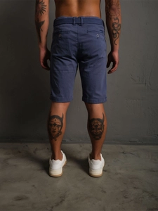 Herr Shorts med bälte Marinblå Bolf 0010