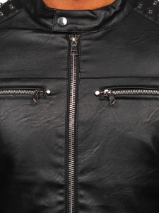 Herr Skinnjacka med dubbar Svart Bolf 11Z8007