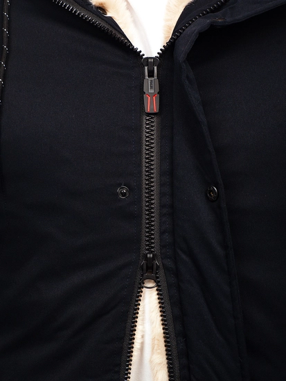 Herr Vinterparkas Marinblå Bolf 22M52