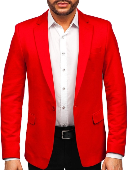 Herr Casual Kavaj Röd Bolf 1652A