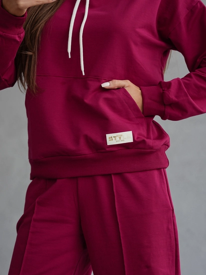 Dam 2-delad Träningsoverall Vinröd Bolf 82162