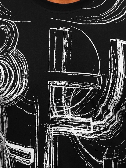 Herr Långärmad Top med tryck Svart Bolf 146743