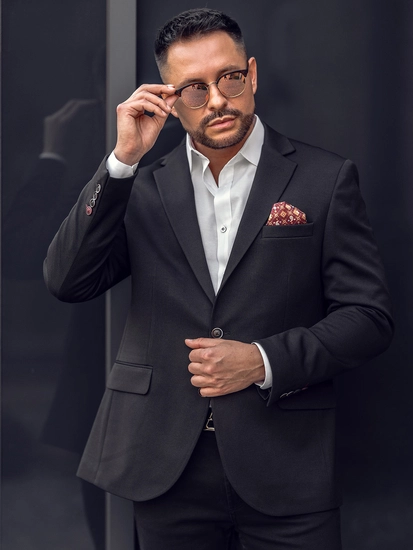 Herr Casual Kavaj Svart Bolf 24401