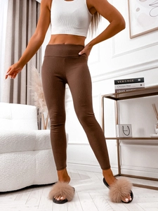 Dam Randiga Leggings Choklad Bolf 020