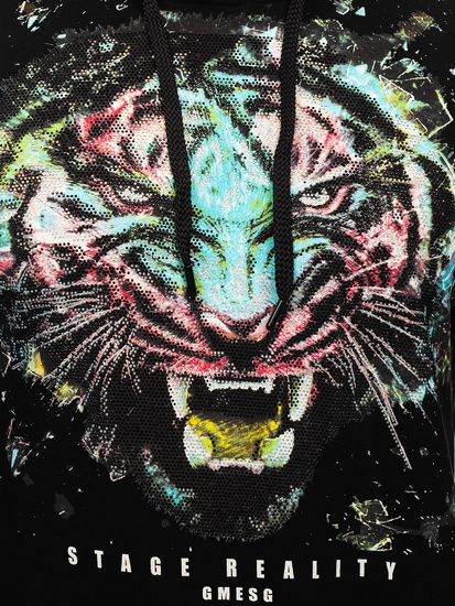 Herr Huvtröja with Sequins Svart Bolf 6420