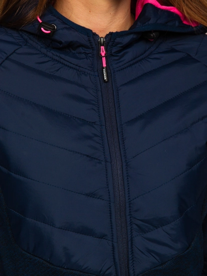 Dam Lättviktsjacka med huva Marinblå Bolf KSW4005A1