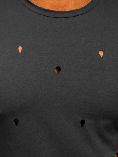 Herr Enfärgad T-shirt Grafitgrå Bolf 3009