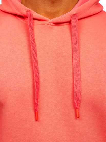 Herr Huvtröja med känguruficka Laxfärgad Bolf 1004