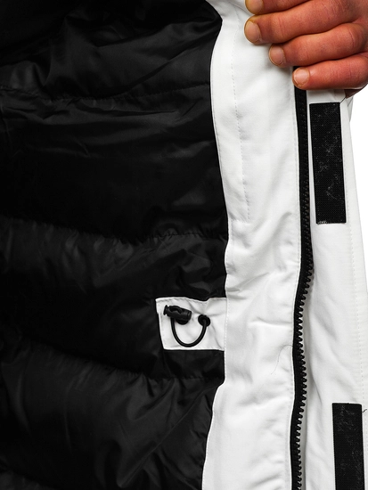 Herr Vinterparkas Vit Bolf 1173