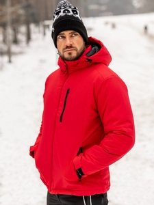 Herr Sportig Vinterjacka Röd Bolf HH011A